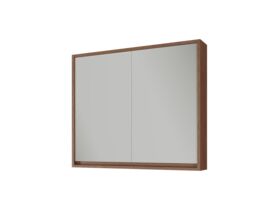 Supporting Image - Kado Aspect 900mm Mirror Cabinet Two Doors - Florentine Walnut side