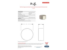Specification Sheet - Milli Pure Progressive Hob Mixer Tap with Cirque Textured Handle PVD Brushed Nickel