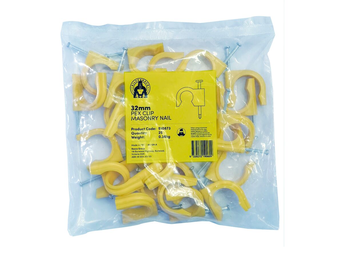 Silverback Duopex Yellow Clip 32mm Masonary Nail (25)