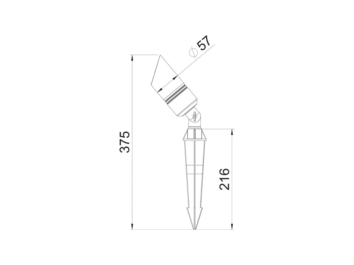 Spike Light ASL-01-BR IP65 12V Aged Brass