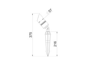 Spike Light ASL-01-BR IP65 12V Aged Brass