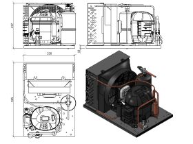 Tecumseh Condensing Unit 1/4HP R134A MHBP AET4430YHR