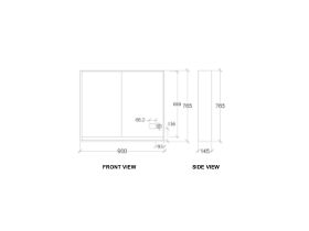 Kado Aspect 900mm Mirror Cabinet Two Doors