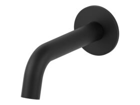 Mizu Drift Wall Basin/Bath Outlet Curve Spout 160 Matte Black (6 Star)