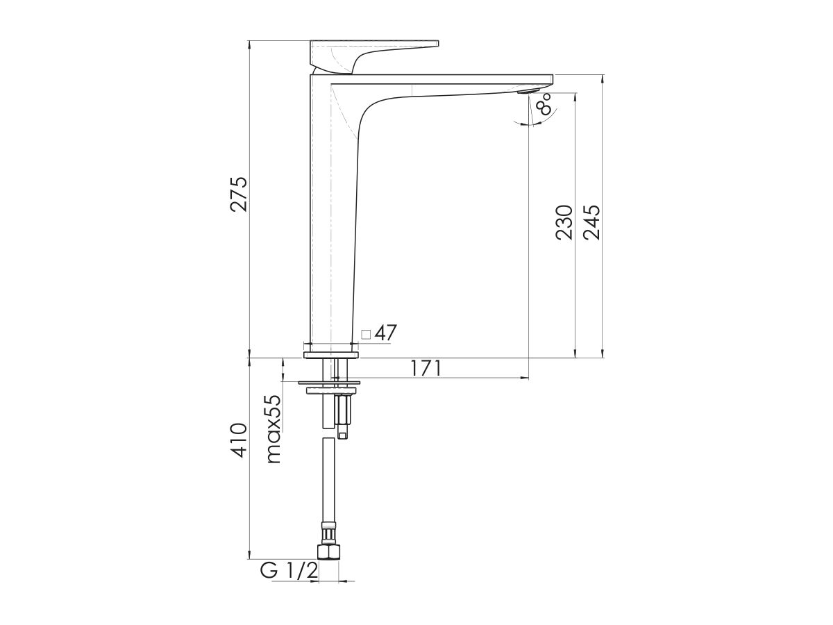 Milli Zato Extended Basin Mixer