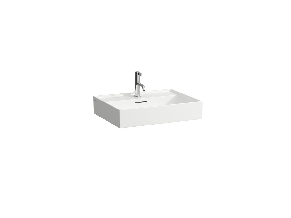 Kartell by LAUFEN Wall/Counter Basin 1 Tap Hole with Over Flow 600x460