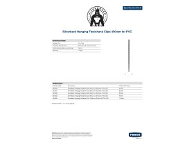 Specification Sheet - Silverback Hanging Flexishank Clips 450mm for PVC
