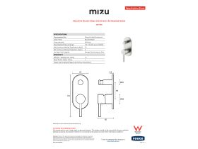 Specification Sheet - Mizu Drift Shower Mixer with Diverter Kit Brushed Nickel