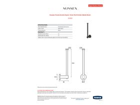 Specification Sheet - Sussex Scala Double Spare Toilet Roll Holder Matte Black