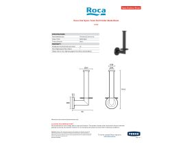 Specification Sheet - Roca Ona Spare Toilet Roll Holder Matte Black