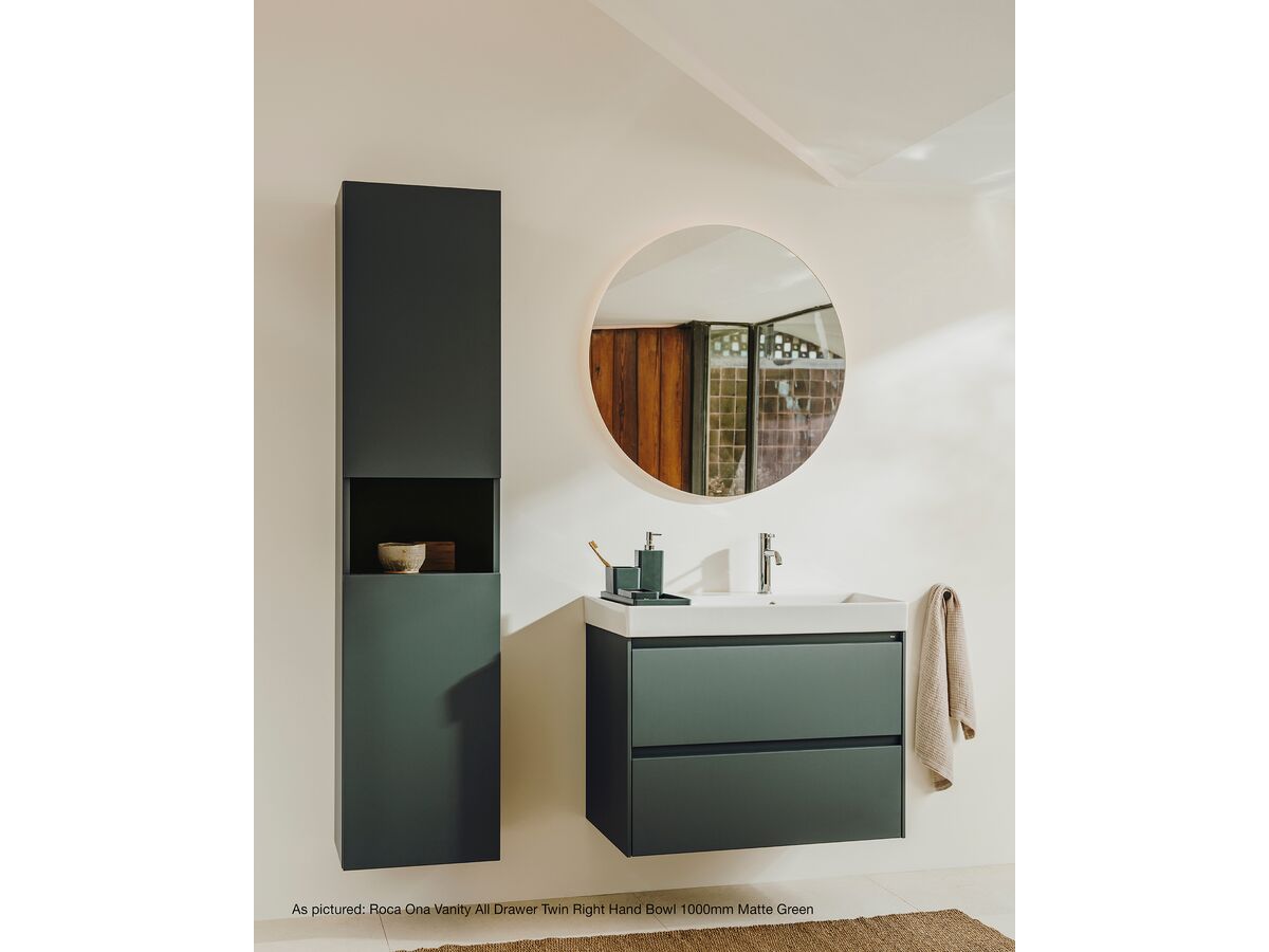 In Situ - Roca Ona Vanity All Drawer Twin Right Hand Bowl 1000mm Matte Green