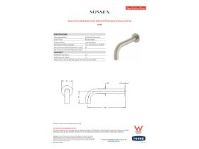 Specification Sheet - Sussex Pure Wall Bath Outlet 200mm PVD Brushed Nickel Lead Free