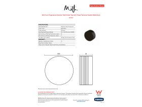 Specification Sheet - Milli Pure Progressive Shower / Bath Mixer Tap with Cirque Textured Handle Matte Black