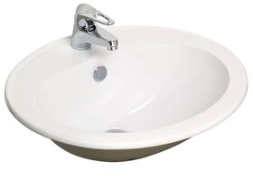 Base Vanity Basin with Overflow 1 Taphole 560 x 480mm White