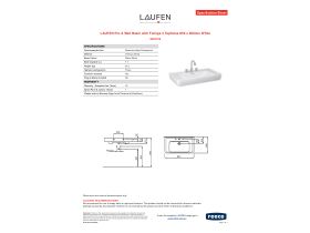 Specification Sheet - LAUFEN Pro A Wall Basin with Fixings 3 Tapholes 850 x 480mm White