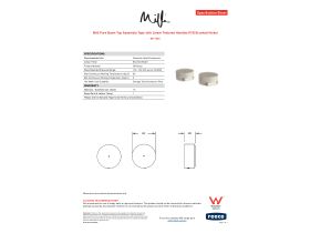 Specification Sheet - Milli Pure Basin Top Assembly Taps with Linear Textured Handles PVD Brushed Nickel