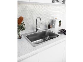Posh Domaine Trough 45L with 1 Centre Taphole Stainless Steel