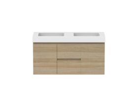 Hero - Posh Domaine 1200mm Wall Hung Vanity Unit Conventional Double Bowl 90mm Top