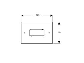Geberit Sigma Pneumatic Front Access Plate Only Brushed Stainless Steel