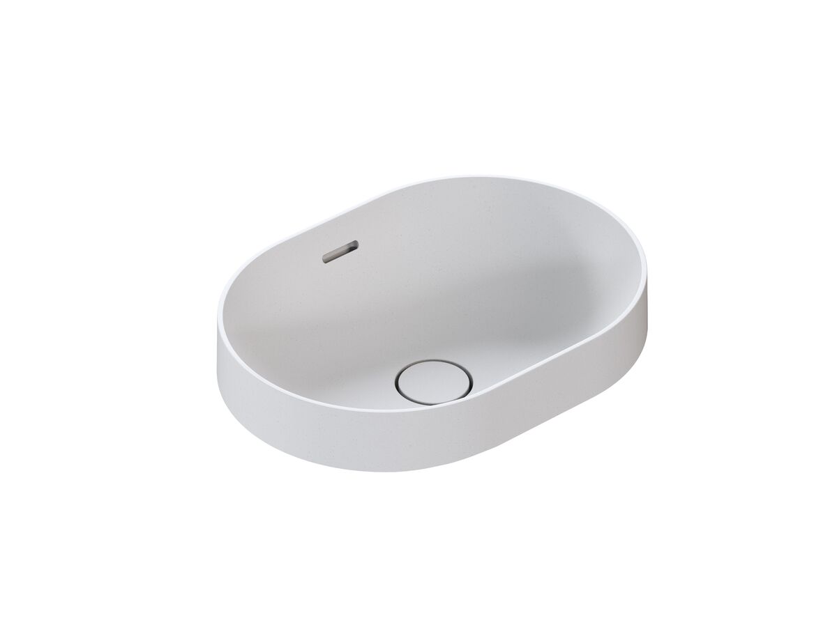 Hero - Omvivo Villa Thin Edge Oval Semi Inset Basin 485mm White Haven