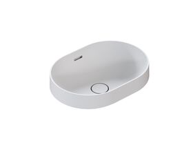 Hero - Omvivo Villa Thin Edge Oval Semi Inset Basin 485mm White Haven
