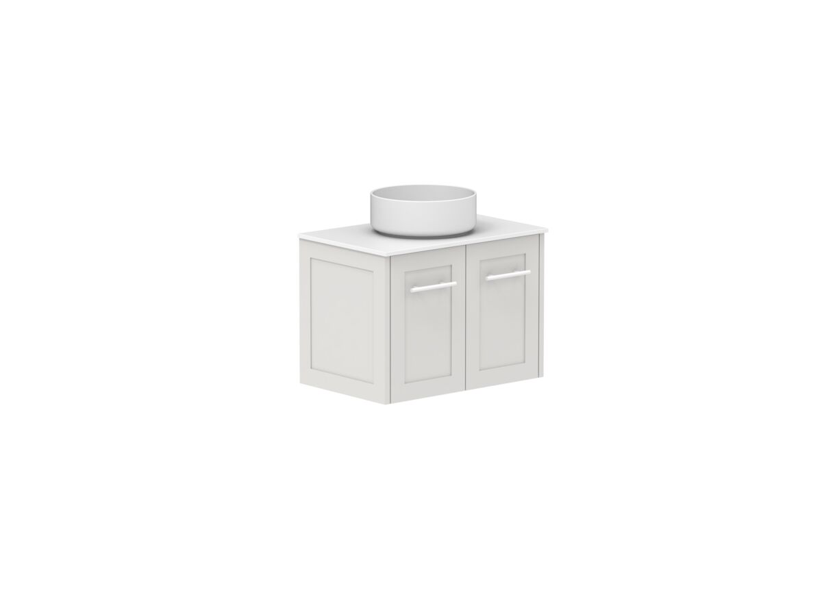 Supporting Image - Kado Lux Ensuite All Door 600mm Wall Hung Centre Basin 12mm Durasein Top