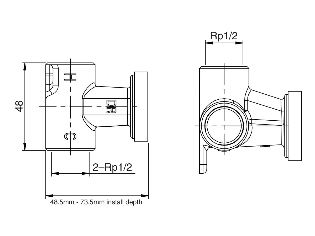Mizu Drift/Silk Shower Mixer Inwall Body