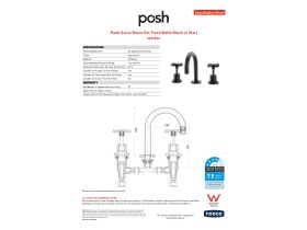 Specification Sheet - Posh Solus Basin Set Fixed Matte Black (4 Star)
