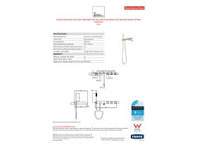 Specification Sheet - Faucet Strommen Vara Disc Wall Bath Tap Set with Handshower Kit Brushed Nickel (3 Star) Lead Free