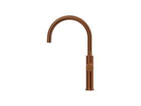 Supporting Image 1 - Mizu Drift Gooseneck Sink Mixer Curve Brushed Bronze (5 Star) Lead Free