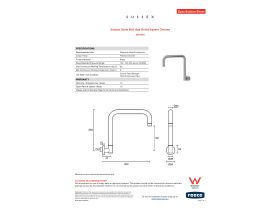 Specification Sheet - Sussex Scala Wall Spa Outlet Square Chrome