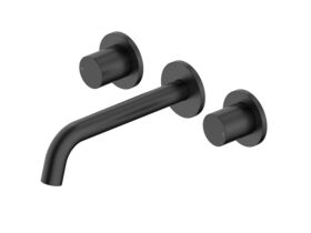 Hero - Mizu Drift Dial Wall Basin / Bath Tap Set Matte Black (6 Star) Lead Free