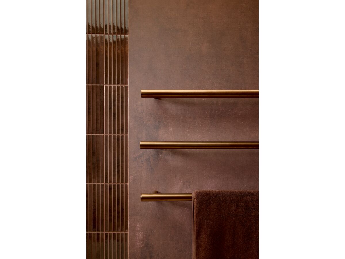 Hydrotherm Pure Vertical Triple Heated Towel Rail 900 x 38mm PVD Brushed Bronze