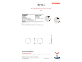 Specification Sheet - Sussex Pure Wall Top Assembly Chrome Lead Free