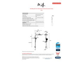 Specification Sheet - Milli Marq Edit Twin Rail Shower Brushed Gunmetal (4 Star)