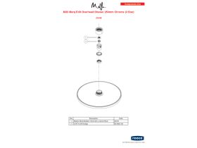 Component Listing - Milli Marq Edit Overhead Shower 250mm Chrome (3 Star)