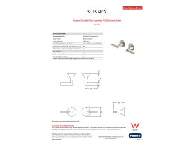 Specification Sheet - Sussex Oria Wall Top Assembly PVD Brushed Nickel