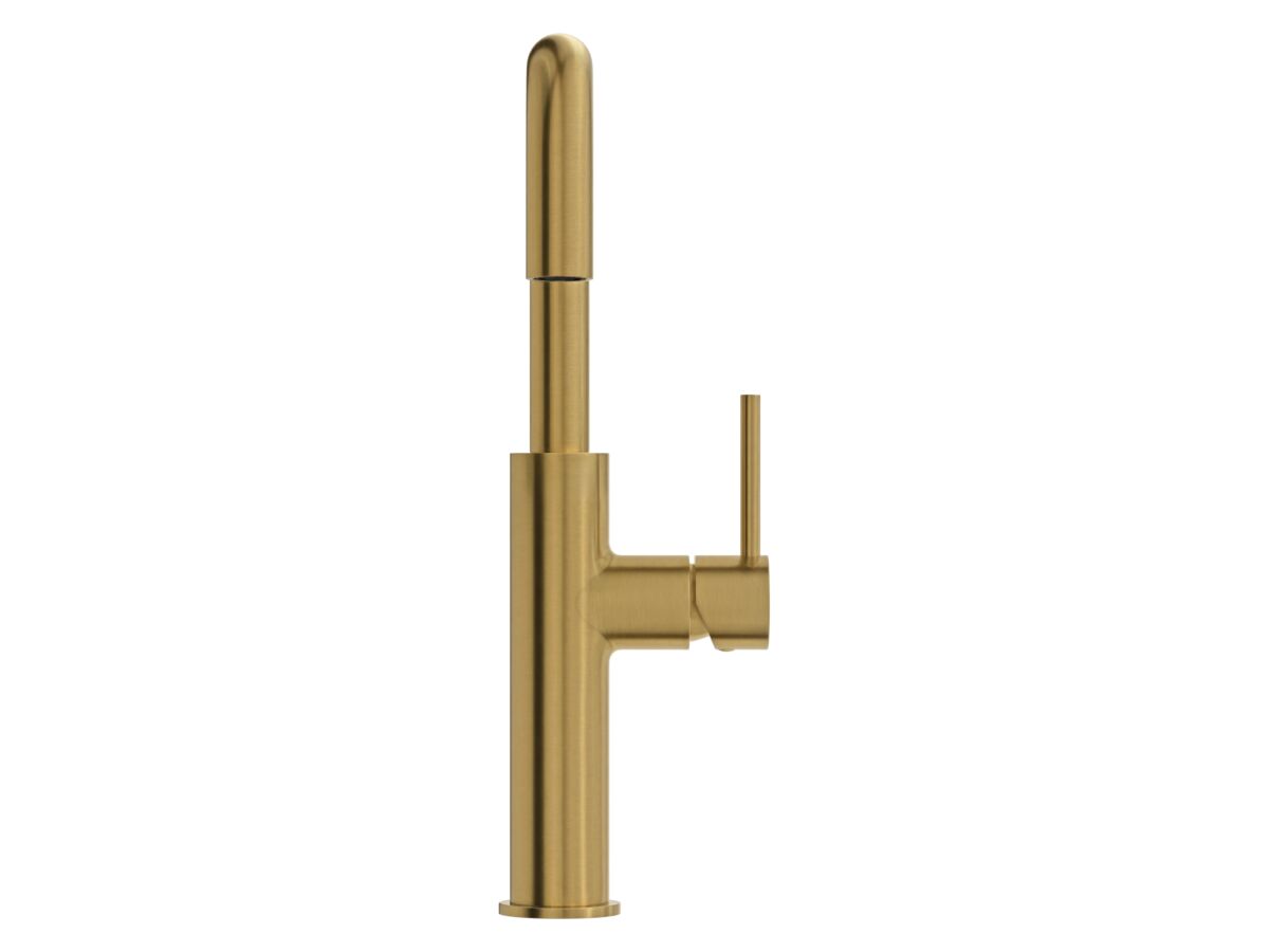 Supporting Image 2 - Mizu Drift Gooseneck Sink Mixer Tap Square Brushed Brass (5 Star) Lead Free