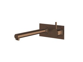 Sussex Scala Straight Wall Basin Mixer Tap System Right Hand Mixer Tap 250mm Outlet LUX PVD Brushed Rare Bronze (6 Star)