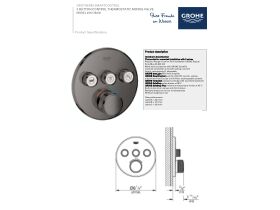 Technical Guide - GROHE SmartControl Concealed Thermostatic 3 Button Trimset Round Hard Graphite