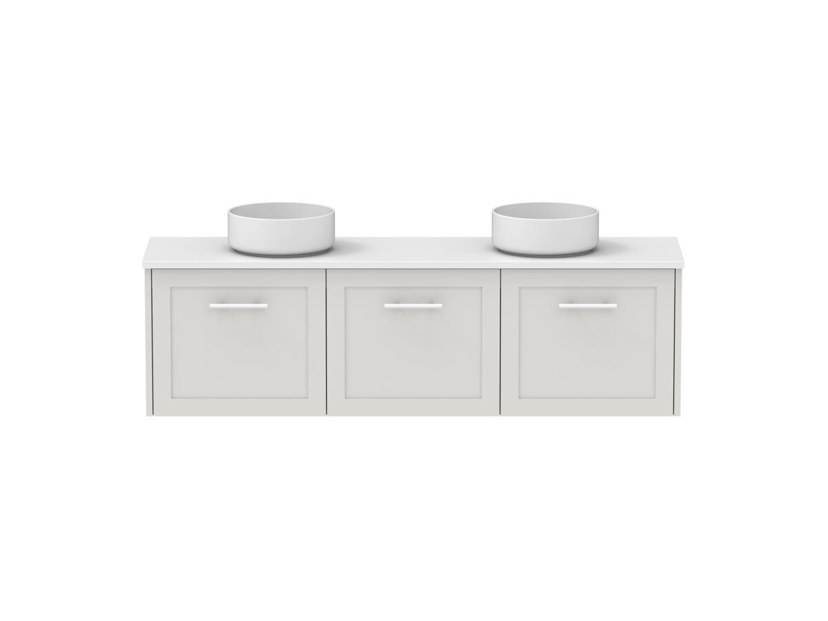 Hero - Kado Lux Ensuite All Door 1500mm Wall Hung Double Basin 20mm Top