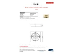 Specification Sheet - Mizu Drift Brass Trapscrew Grate Square 80mm Brushed Brass