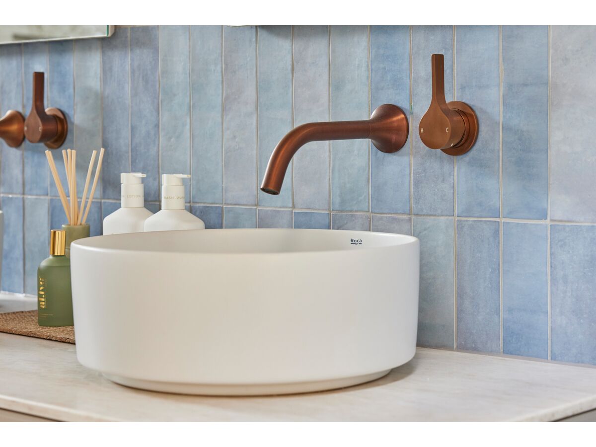 Sussex Oria Wall Basin Mixer Outlet System 215mm PVD Brushed Bronze (5 Star)
