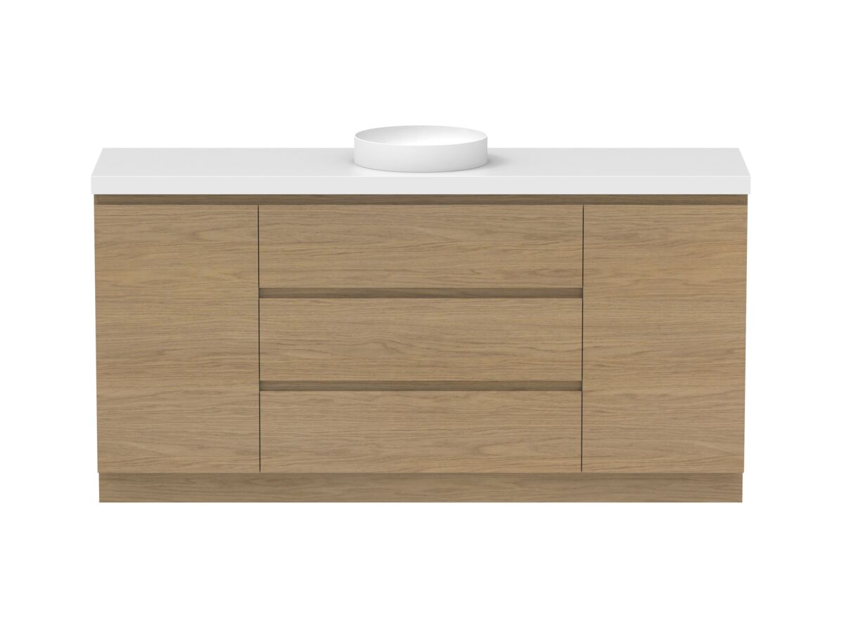 Supporting Image - Posh Domaine Plus Hamper Trio 1800 Floor Mounted Centre Bowl 50mm Top
