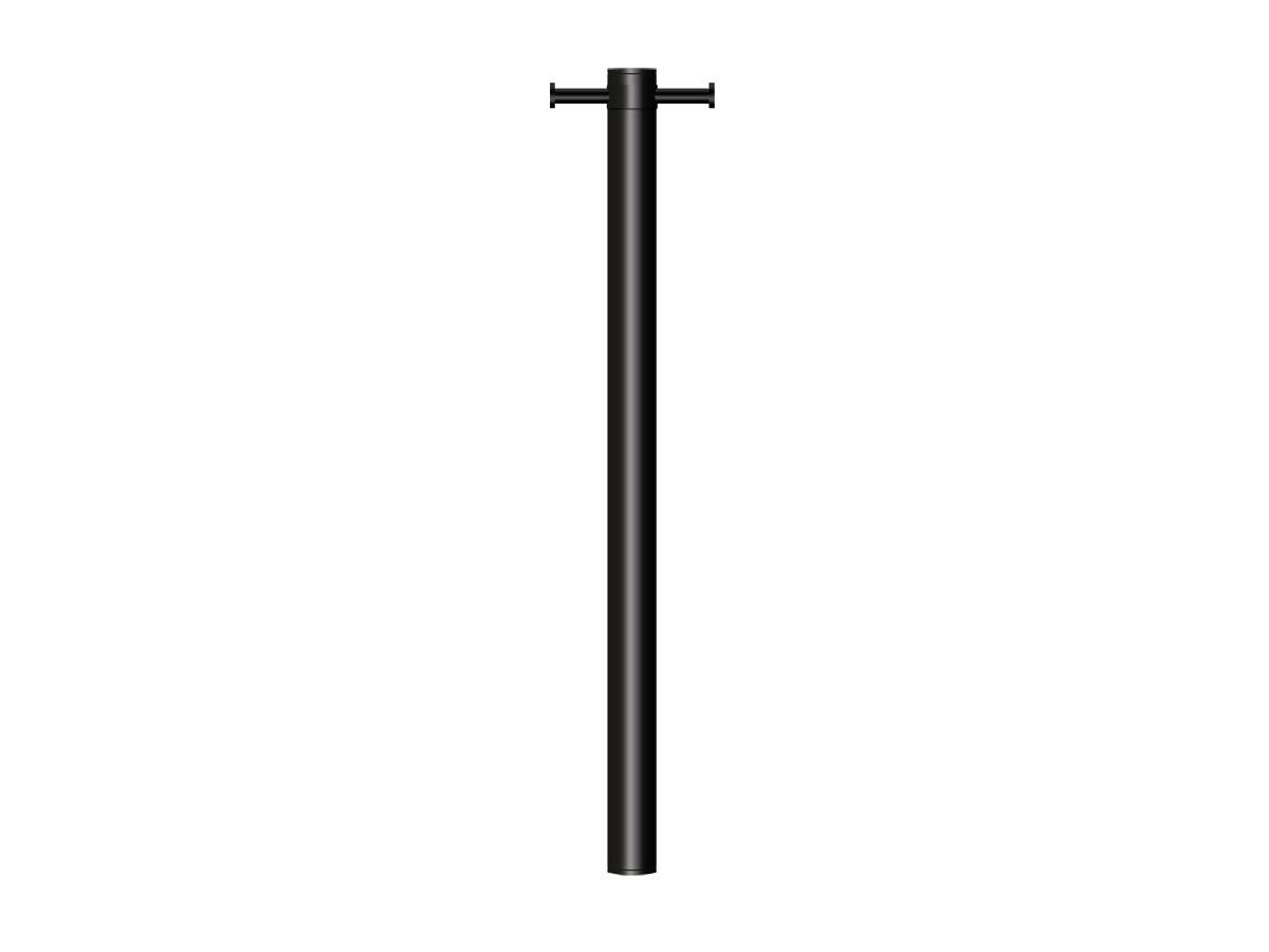 Hydrotherm Pure Vertical Single Heated Towel Rail 900 x 38mm Matte Black