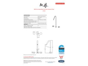 Specification Sheet - Milli Pure Vessel Basin Set Satin Chrome (5 Star)