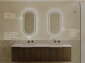 Supporting Image 2 - Kado Aspect Pill Veil LED Mirror 900mm x 450mm