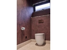 In Situ - LAUFEN Pro A Rimless Back to Wall Pan & Slim Soft Close Quick Release Seat (4 Star) & Geberit Sigma70 Dual Flush Button Red Gold Easy Clean Coating