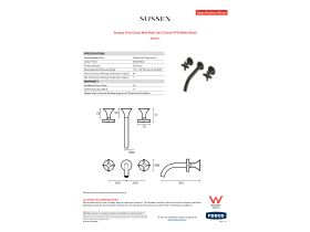 Specification Sheet - Sussex Oria Cross Wall Bath Set 215mm PVD Matte Black