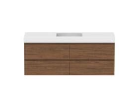 Hero - Posh Domaine 1500mm Wall Hung Twin Vanity Unit All-Drawer Single Bowl 90mm Top